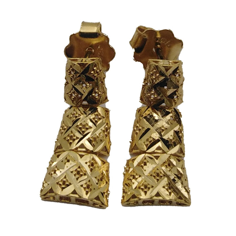 نیم ست طلا 18 عیار زنانه مدل تراش