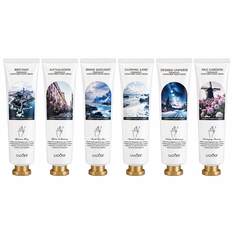 کرم مرطوب کننده دست و صورت سادور مدل fantasy fragrance مناسب برای پوست خشک بسته 6 عددی حجم ۳۰ میلی لیتر 