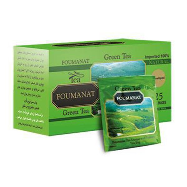 چای سبز کیسه‌ای فومنات بسته 25 عددی
