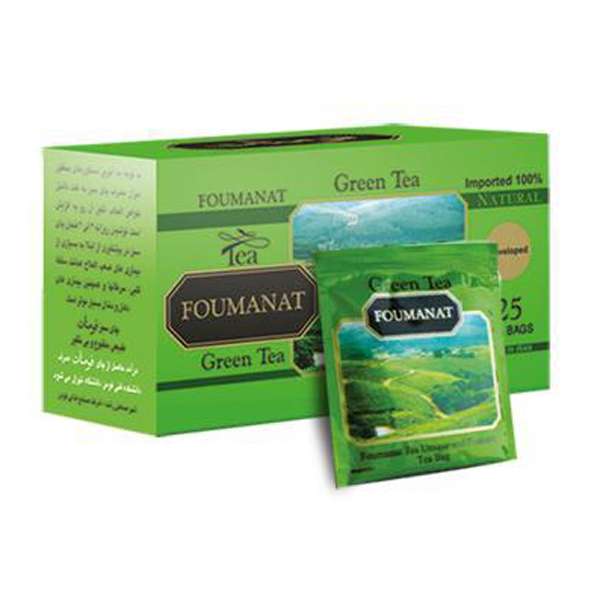 چای سبز کیسه ای فومنات بسته 25 عددی