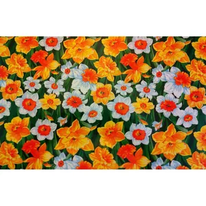 کاغذ کادو مدل گل نرگس زرد کد 76 بسته 50 عددی