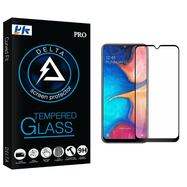 محافظ صفحه نمایش پی کی مدل Delta Glass مناسب برای گوشی موبایل سامسونگ Galaxy a20s