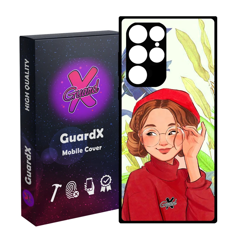 کاور گارد ایکس طرح دختر مدل Glass10328 مناسب برای گوشی موبایل سامسونگ Galaxy S23 Ultra