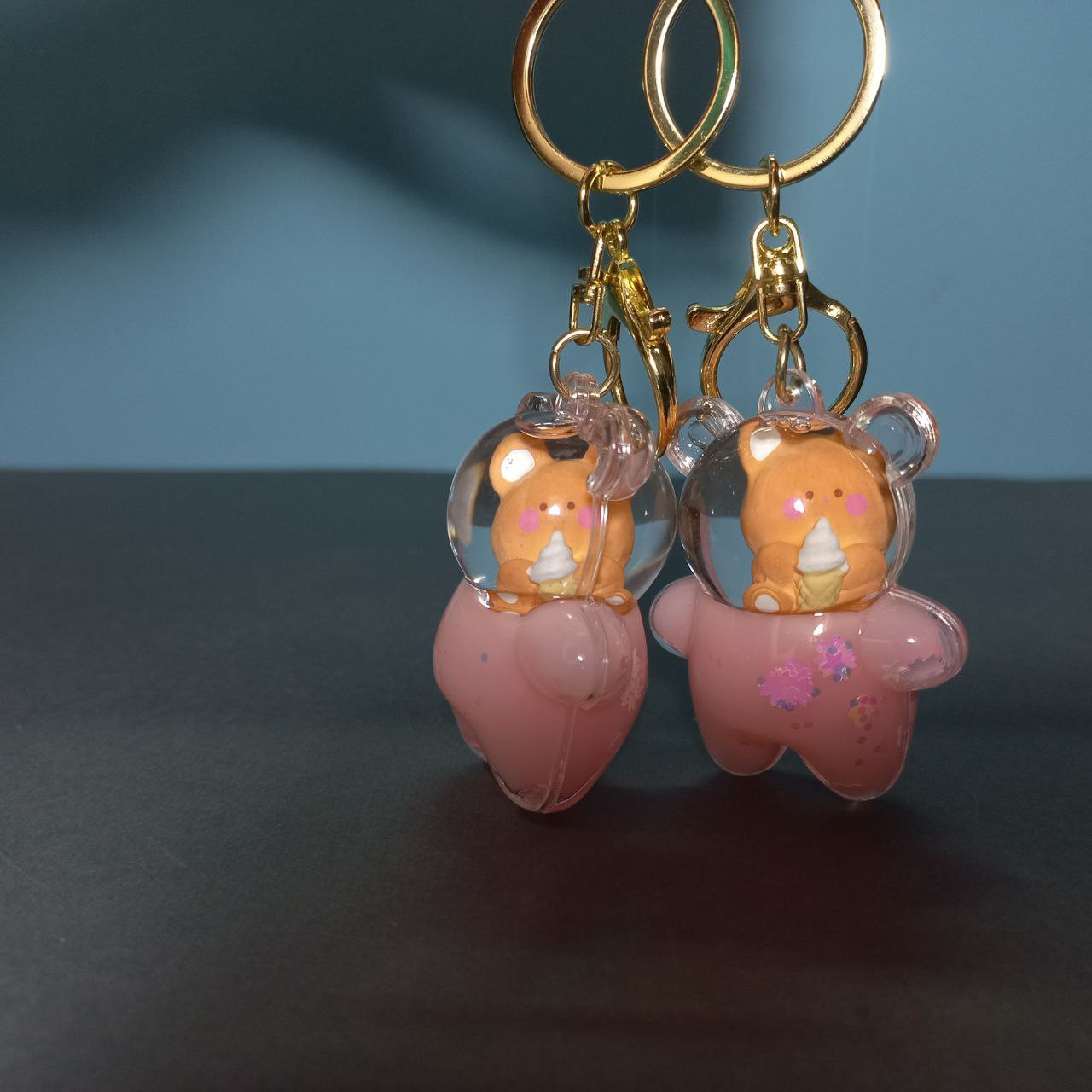 جاکلیدی دخترانه مدل آکواریومی طرح خرس کد m75