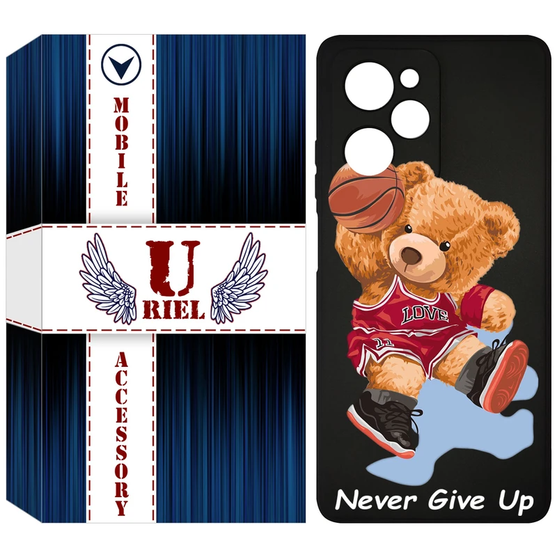 کاور یوریل قاب مدل KSH کد 63 طرح خرس ورزشکار مناسب برای گوشی موبایل شیائومی Poco X5 Pro / Redmi Note 12 Pro 5G