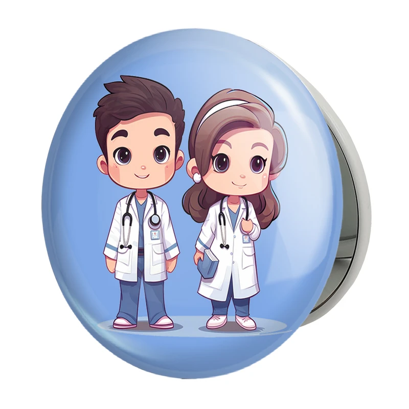 آینه جیبی خندالو طرح پزشک و پرستار کودکانه مدل تاشو کد 36499