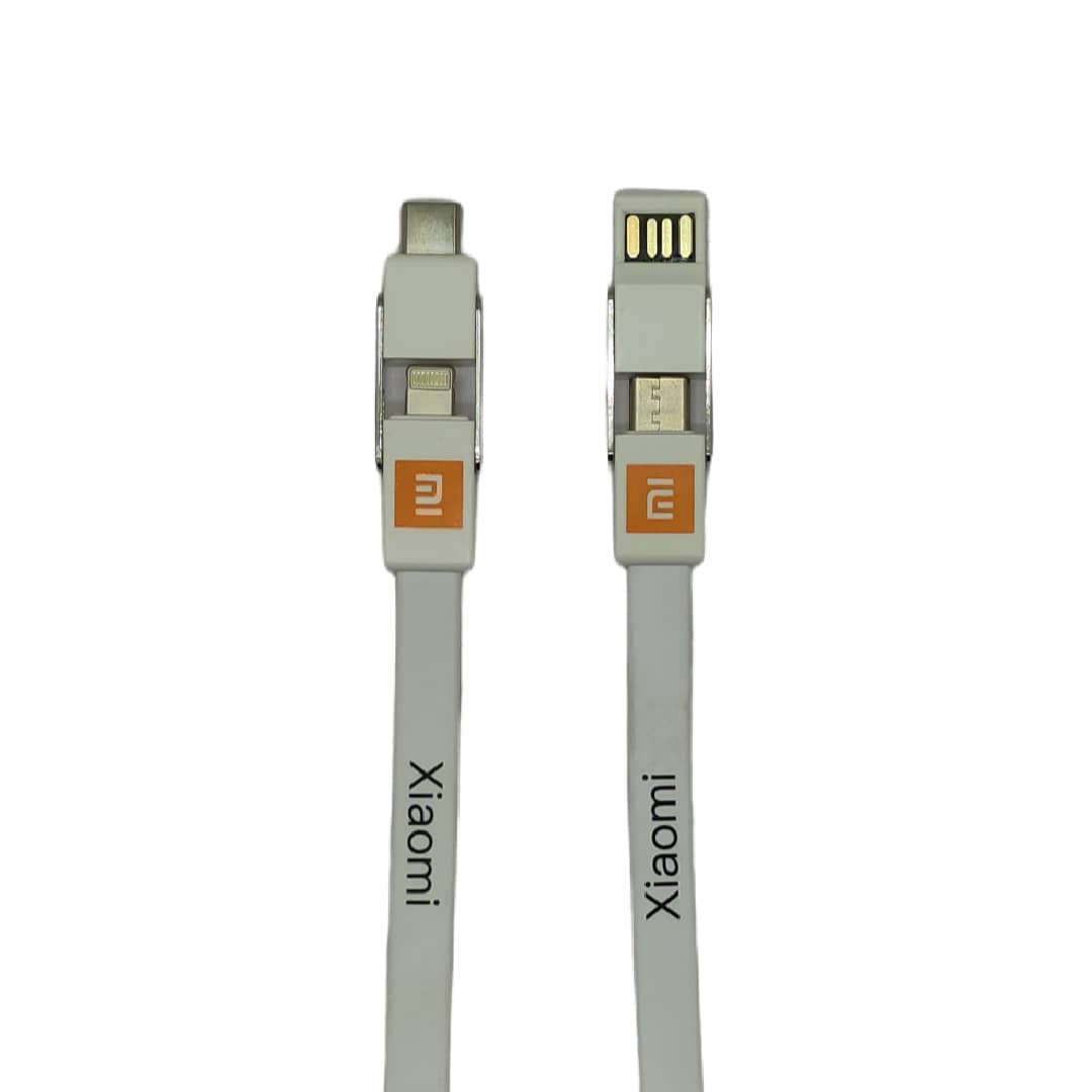 کابل تبدیل USB به USB-C / لایتنینگ / MicroUSB شیائومی مدل 2in2 طول 0.3 متر