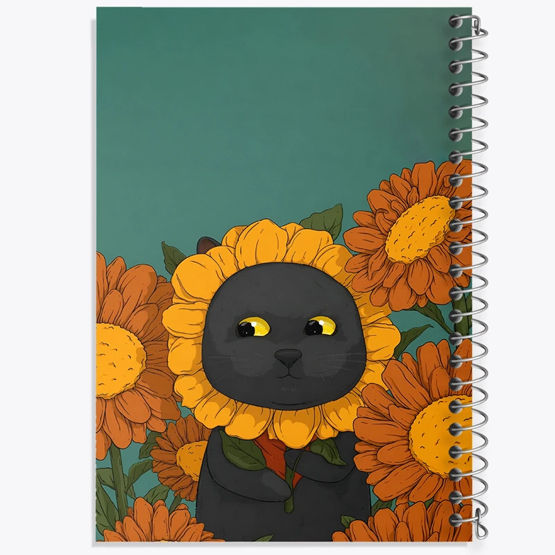 دفتر ژورنال نویسی 50 برگ خندالو مدل نقطه ای طرح گربه کیوت کد N4013