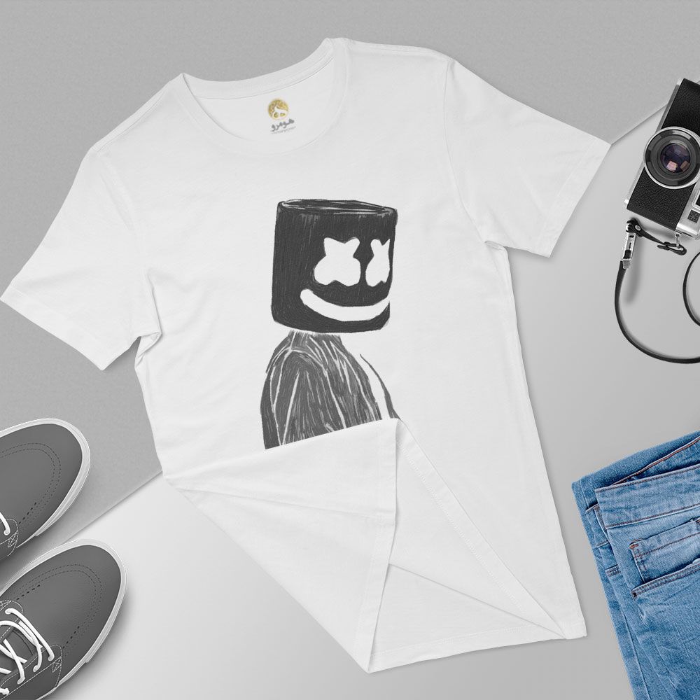 تی شرت آستین کوتاه مردانه هومرو مدل TW366 طرح مارشملو -  - 5