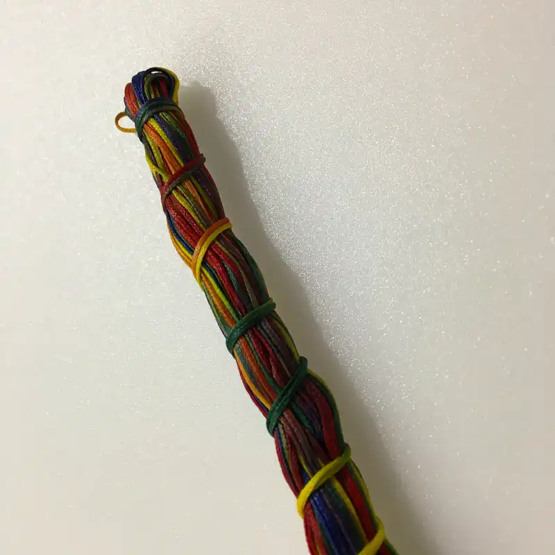 نخ موم دار هفت رنگ مدل 7Col-20m طول 20 متر