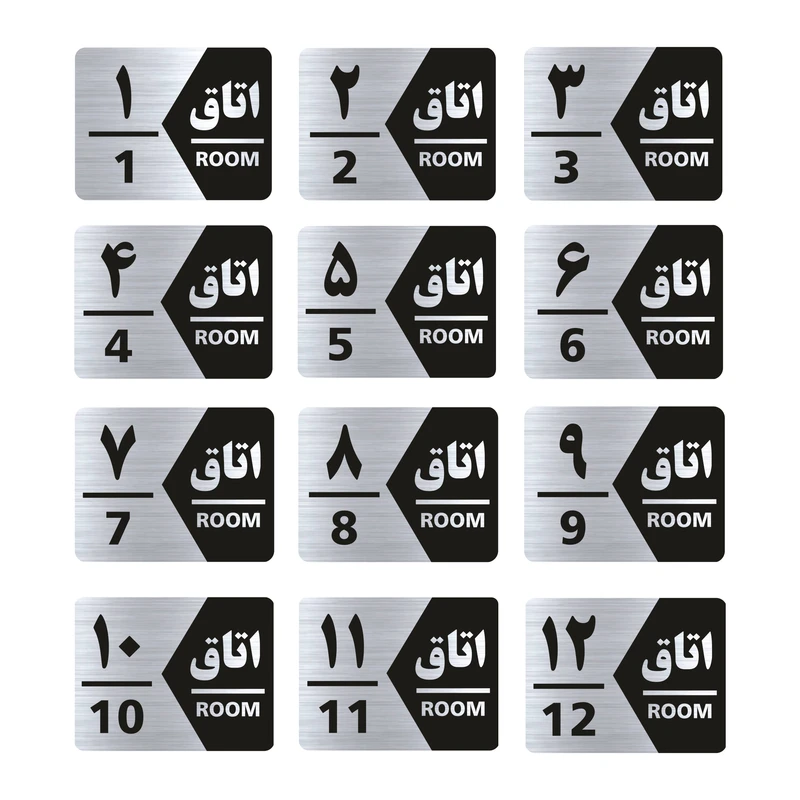 تابلو راهنما طرح اتاق مدل GNS412 مجموعه 12 عددی