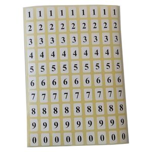 برچسب مدل اعداد انگلیسی بسته 3 عددی