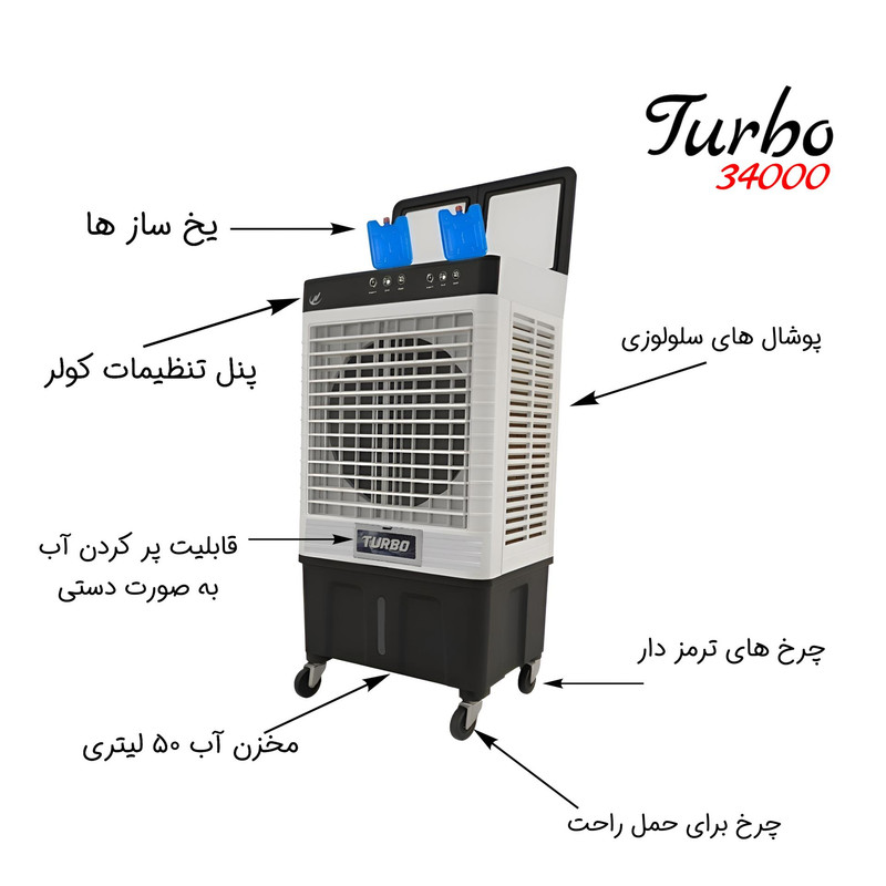 کولر سلولزی 3500 توربو مدل HLG 34000