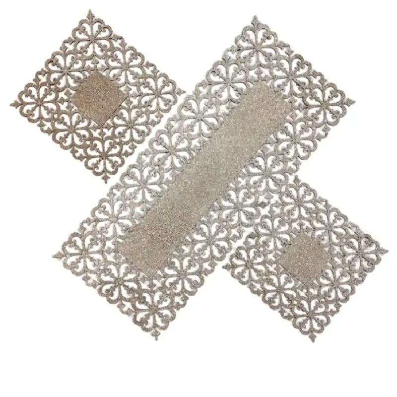 ست رومیزی 3 تکه مدل نیلوفر کد 8034