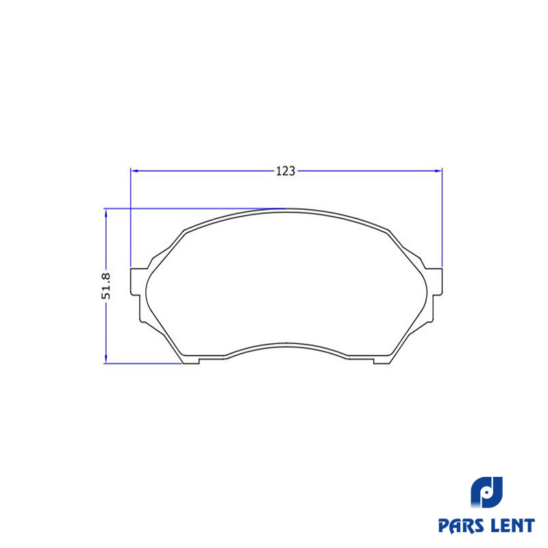لنت ترمز جلو لنت پارس کد 23490 مناسب برای مزدا 323 GLX
