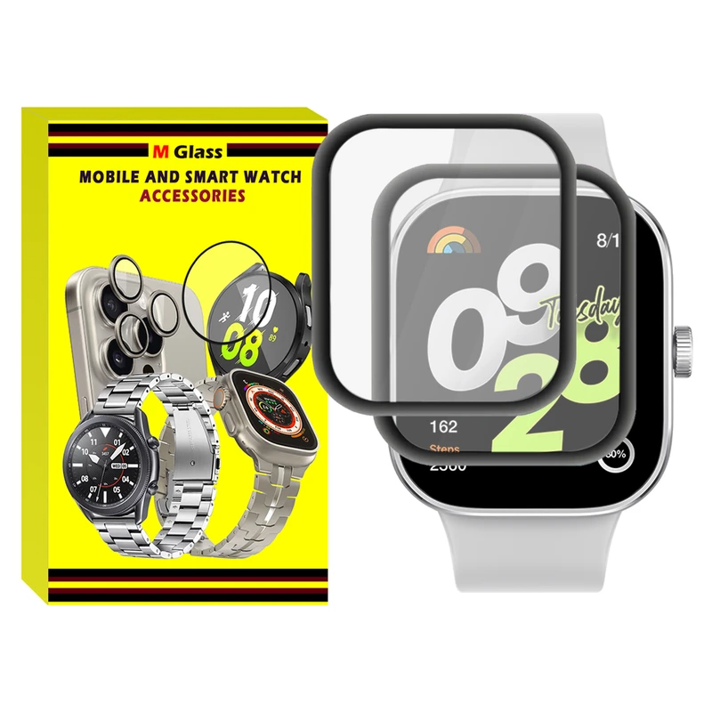 محافظ صفحه نمایش نانو ام‌گلس مدل GLS-Pmma مناسب برای ساعت هوشمند شیائومی Redmi Watch 4 40mm بسته دو عددی