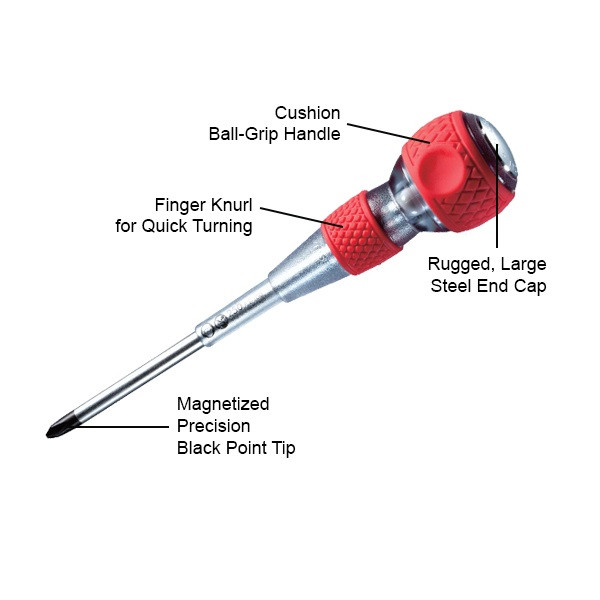 پیچ گوشتی ضربه خور وسل مدل ballgrip250(PH2x100) سایز 100 میلی متر