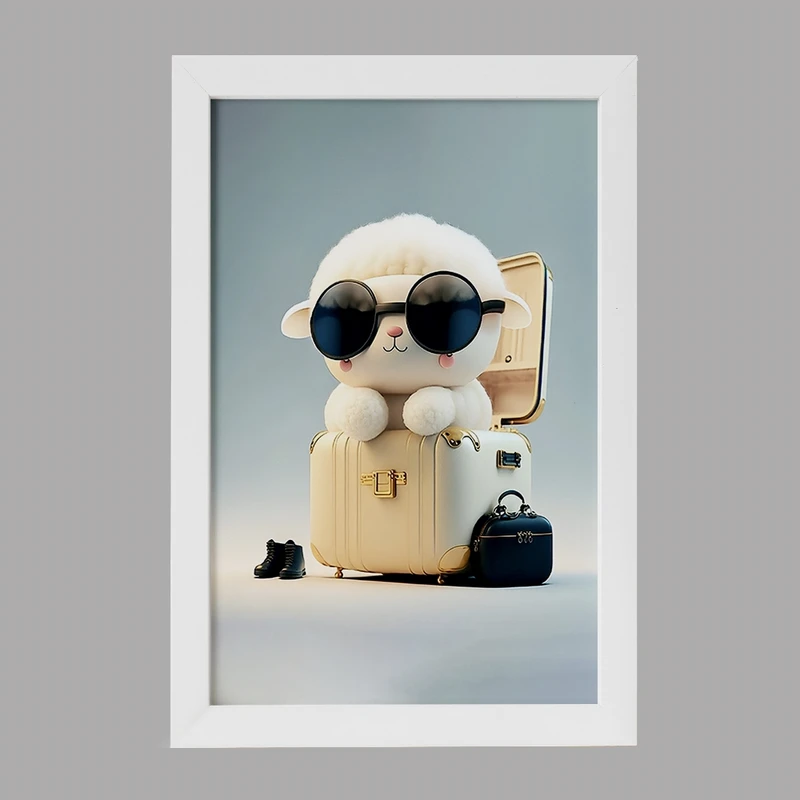 تابلو خندالو مدل گوسفند کیوت کد F5699