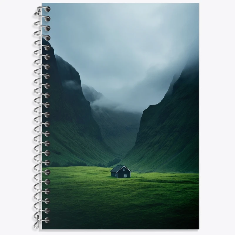 دفتر زبان 50 برگ خندالو مدل دو خط طرح کلبه کد F2630