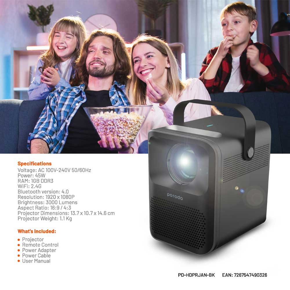 ویدئو پروژکتور پرودو مدل Portable PD-HDPRJAN ویدئو پروژکتور پرودو مدل Portable PD-HDPRJAN