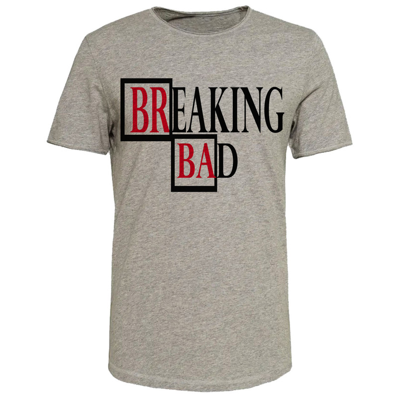 تیشرت آستین کوتاه مردانه مدل BREAKING BAD کد B193 رنگ طوسی