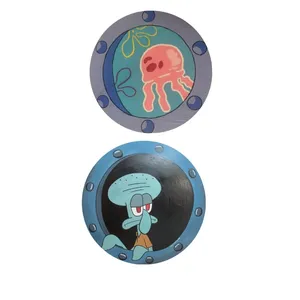 بشقاب دیوارکوب سفالی طرح اختاپوس کد M010 مجموعه 2 عددی