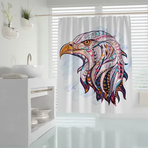 پرده حمام دلفین مدل Eagle سایز 180x200سانتی متر