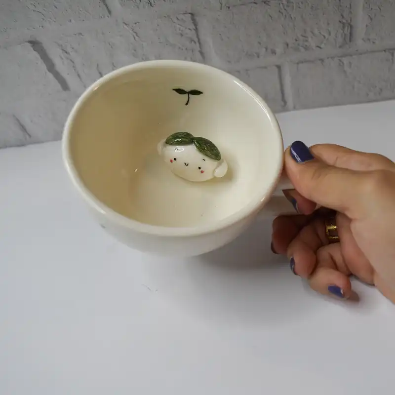 فنجان سرامیکی طرح جوانه