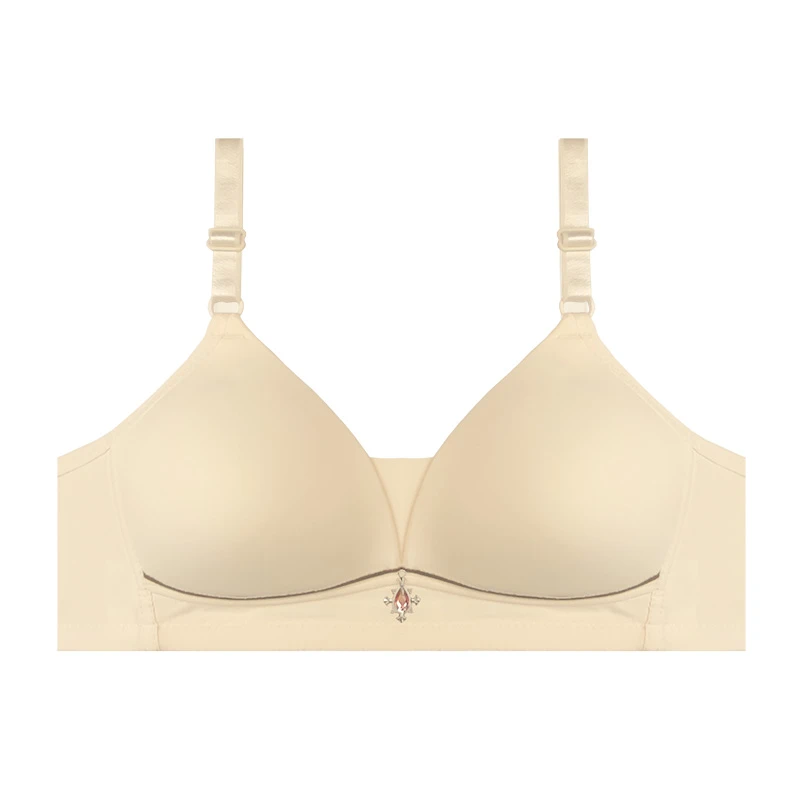 سوتین اسفنجی زنانه مدل بدون فنر نگین دار کاپ B کد 55692