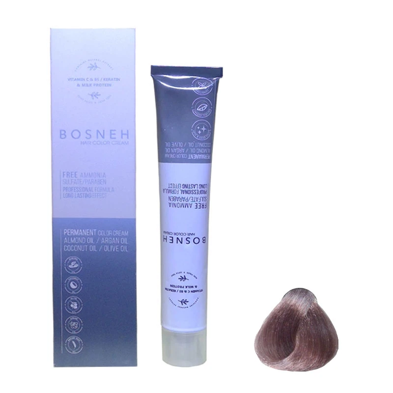 رنگ مو بوسنه مدل FREE AMMONIA شماره 7.23 حجم 100 میلی لیتر رنگ بلوند مرواریدی