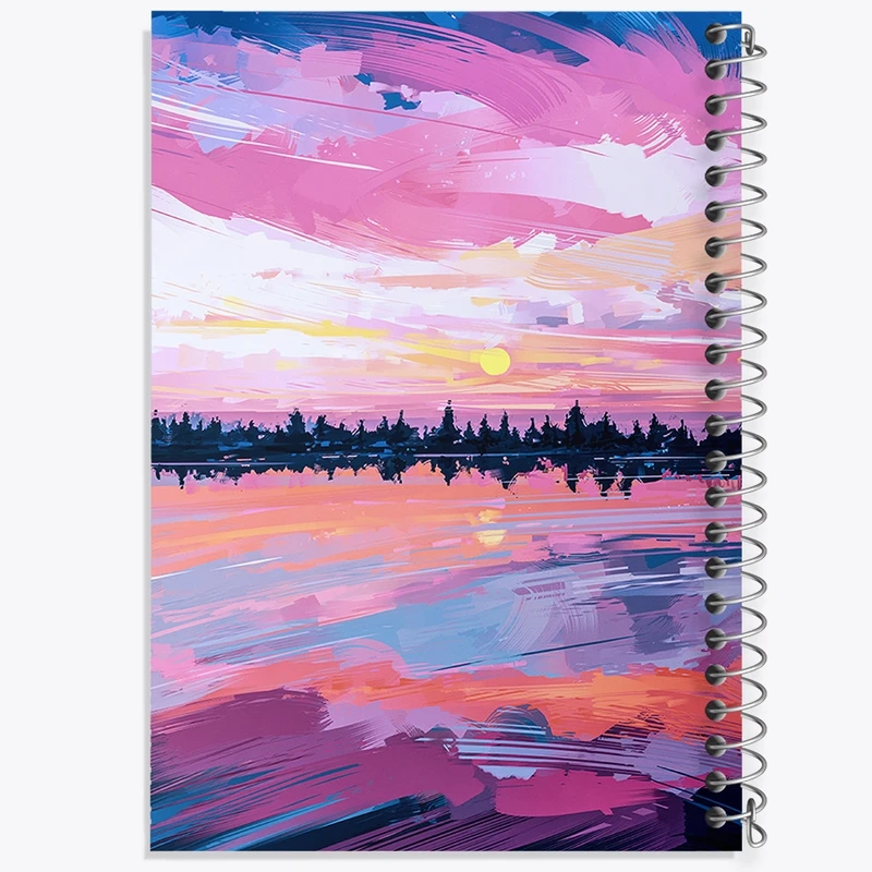 دفتر ژورنال نویسی 50 برگ خندالو مدل نقطه ای طرح نقاشی غروب کد F1400