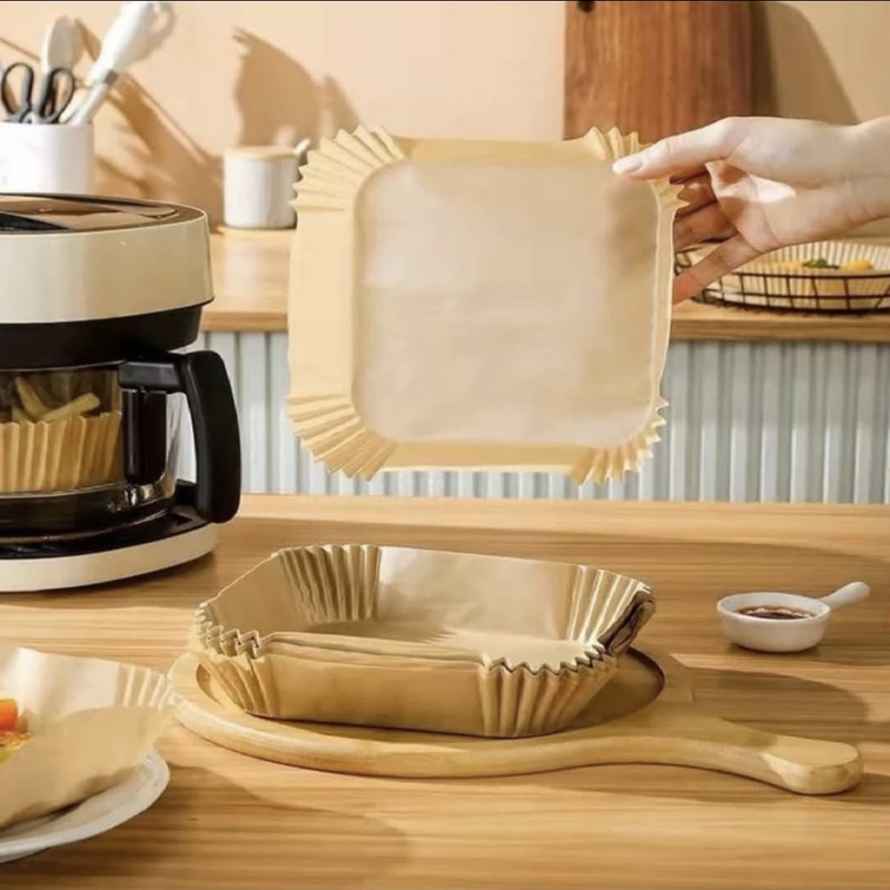 ظرف پخت مدل کاغذ سرخ کن مربع کد M16 مجموعه 100 عددی