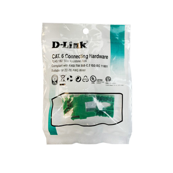 کیستون CAT6 دی-لینک مدل NKJ-C6GRN1B21