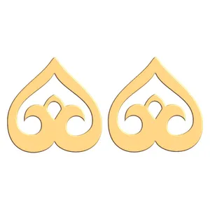 گوشواره طلا 18 عیار زنانه فرشته مدل اسلیمی WEL-000077