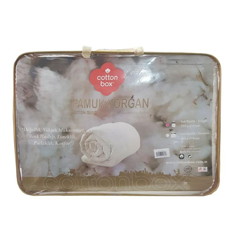 لحاف کتان باکس مدل 02تک نفره سایز 155x215 سانتی متر