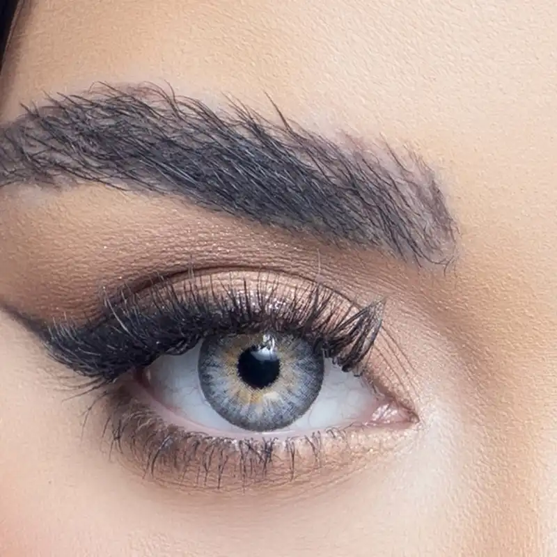 لنز چشم رویال ویژن کد 373 رنگ طوسی عسلی رگه دار دور دار