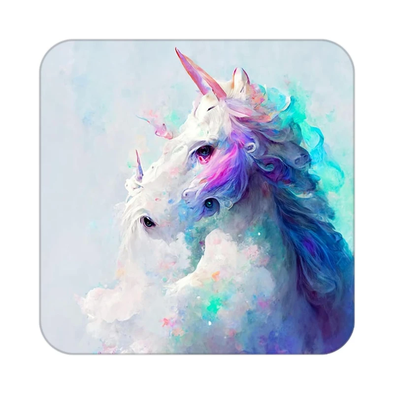 زیر لیوانی کاکتی طرح اسب تک شاخ و یونیکورن مدل mp33218