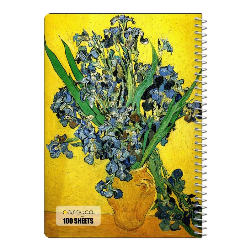 دفتر شطرنجی 100 برگ سیمی کارنیکا طرح نقاشی های ون گوگ Van Gogh Paintings کد 20701