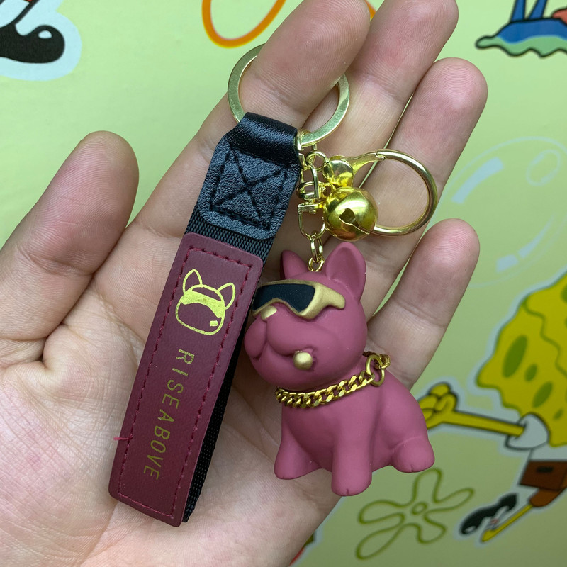 جاکلیدی مدل سیلیکونی طرح سگ بولداگ بازیگوش