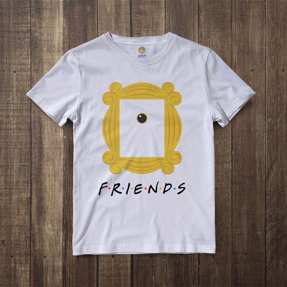 تی شرت آستین کوتاه زنانه هومرو مدل TW227 طرح فرندز  -  - 6