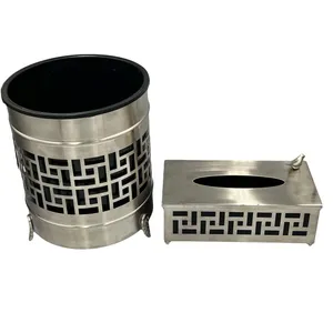 سطل و جای دستمال کاغذی مدل لیزری کد 7004