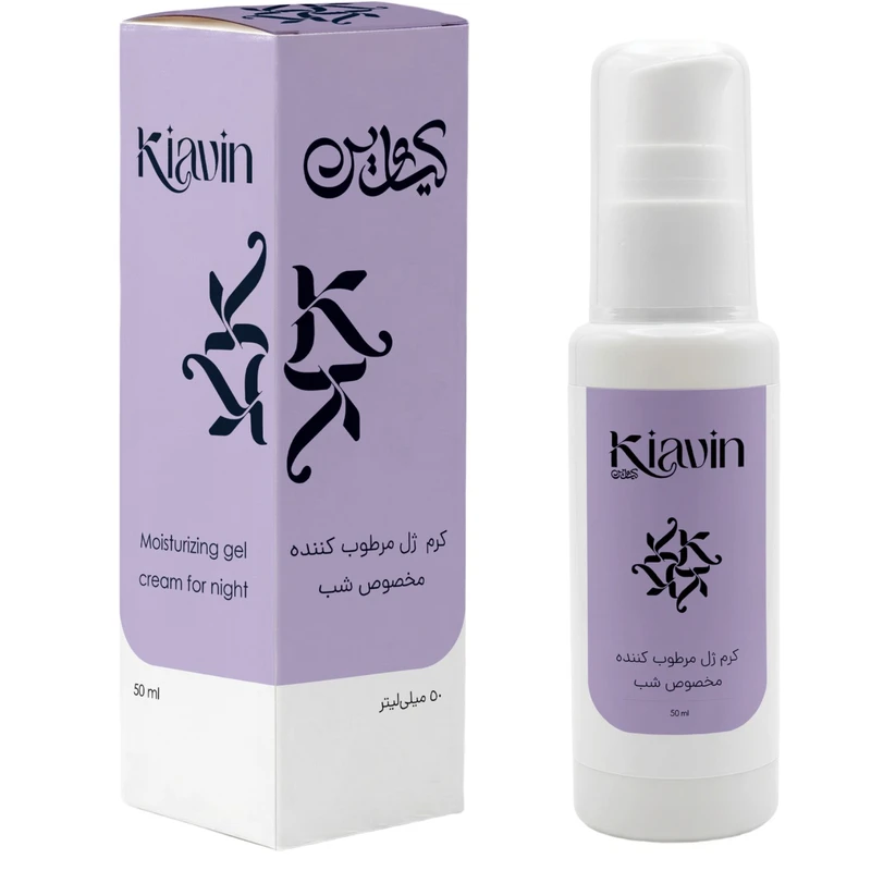 ژل آبرسان صورت کیاوین مدل Night Repair مناسب برای انواع پوست حجم 50 میلی‌لیتر