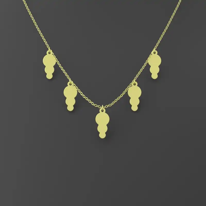 گردنبند طلا 18 عیار زنانه مدوپد مدل هندسی کد RNA12679