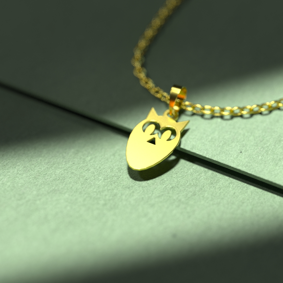 گردنبند طلا 18 عیار زنانه مدوپد مدل هالووین کد G3-1-1156