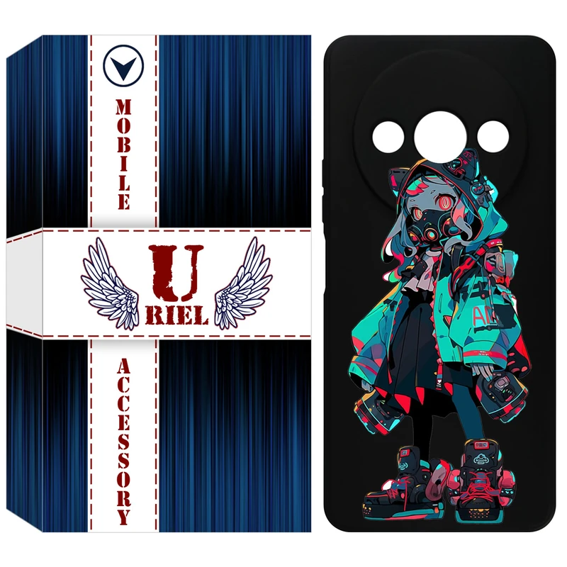 کاور یوریل قاب مدل KSH کد 58 طرح دخترگربه ای مناسب برای گوشی موبایل شیائومی Redmi A3 / A3x