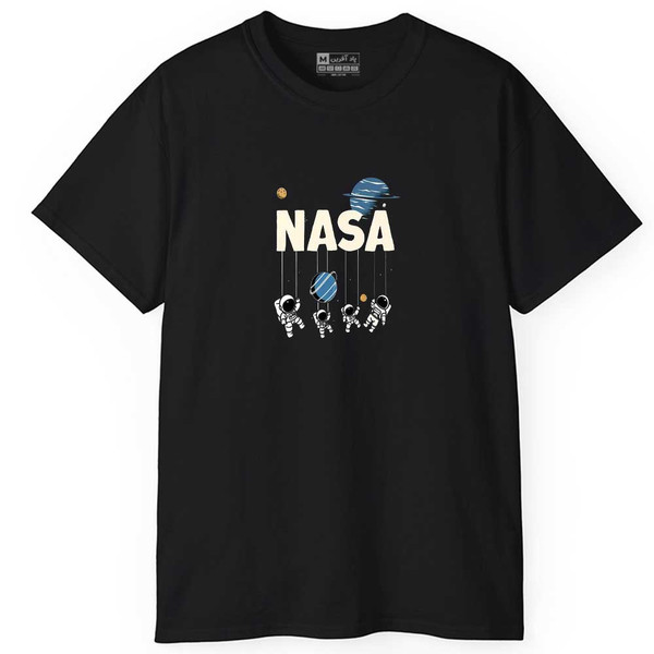 تی شرت آستین کوتاه مردانه پاد آفرین مدل اسپرت طرح کهکشانی ناسا کد 0780