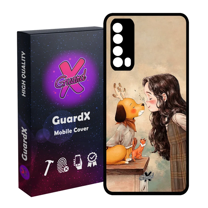 کاور گارد ایکس طرح Girl مدل Glass10323 مناسب برای گوشی موبایل هوآوی Y7A / P Smart 2021