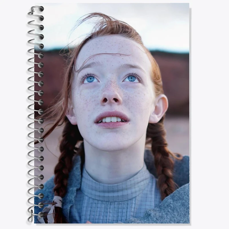 دفتر زبان 50 برگ خندالو مدل سه خط طرح آنه سریال آنشرلی کد 28984