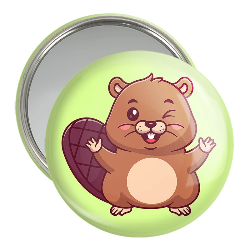 آینه جیبی خندالو مدل حیوانات بامزه سمور کد 29713