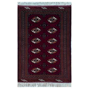 فرش دستبافت یک و نیم متری طرح ترکمن کد 135917